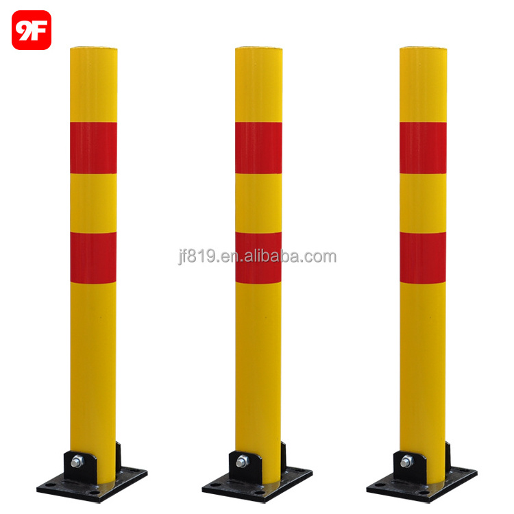 Metal road bollard removable bollard collapsible parking bollard car parking lock