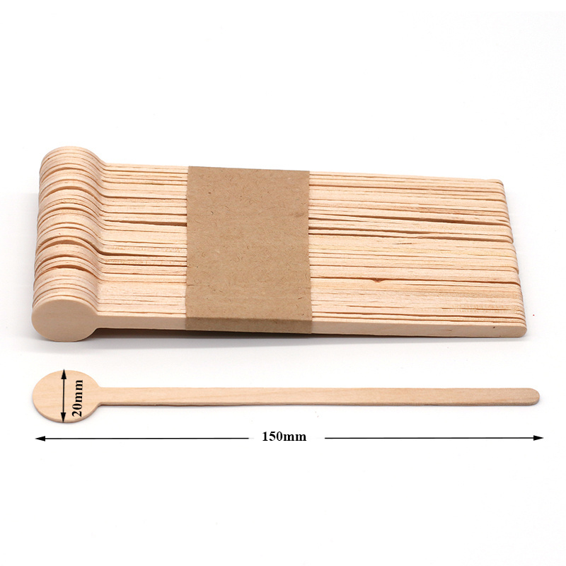 Eco friendly Factory Wholesale Wooden Coffee Stirrers with Round End , Sturdy Natural Birch Wood Coffee Stir Sticks