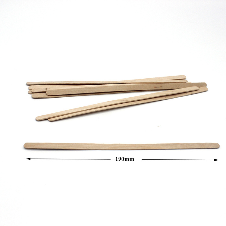 Eco friendly Factory Wholesale Wooden Coffee Stirrers with Round End , Sturdy Natural Birch Wood Coffee Stir Sticks