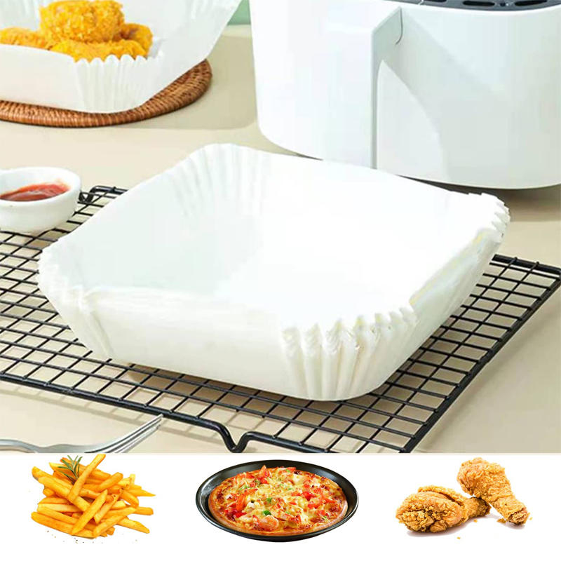 100 Pcs Square Air fryer Parchment Cooking Non-Stick air fryer Liner Accessories, Oilproof paper for air fryer