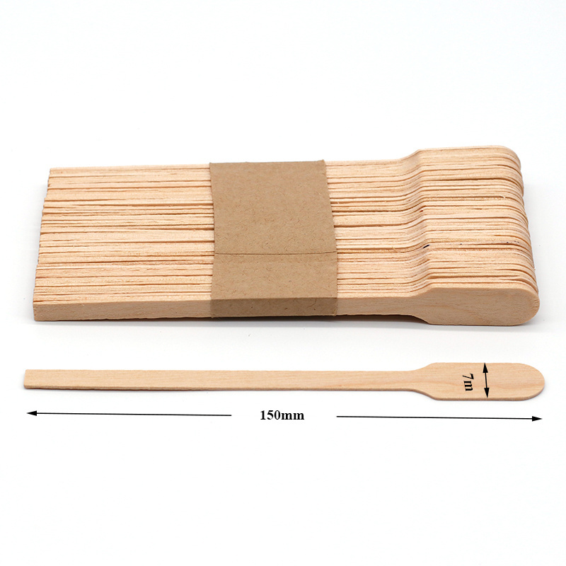 Eco friendly Factory Wholesale Wooden Coffee Stirrers with Round End , Sturdy Natural Birch Wood Coffee Stir Sticks