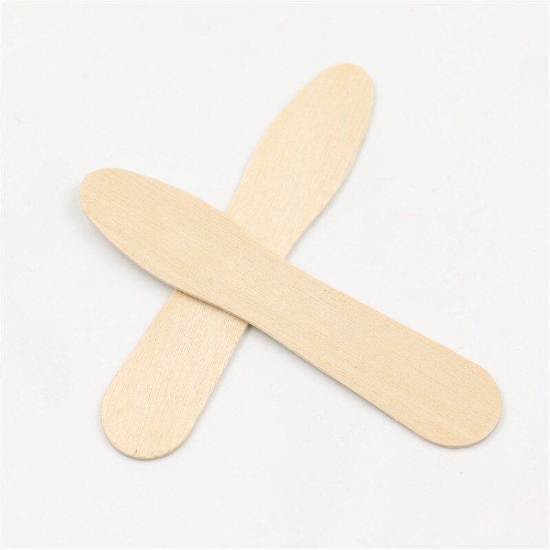 Wrapped 125*10.7-22*1.6 MM Wooden Ice Cream Spoons for Tasting Sampling Crafts