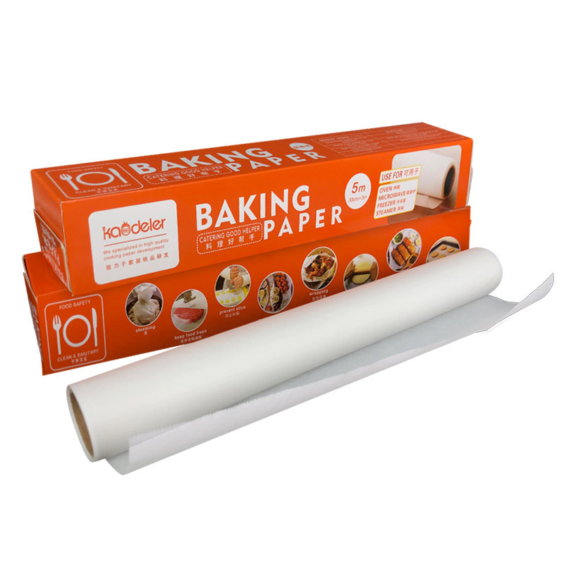 Food grade household disposable oven baking paper with nature or write color