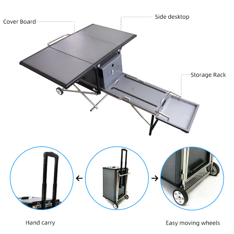 JFC-4055 outdoor mobile foldable folding al aluminum sliding portable camp camping kitchen