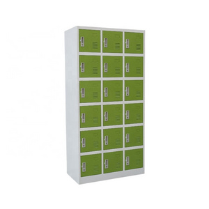 JF-3B6A 18 doors steel school gym employee wardrobe metal clothes storage locker for changing room