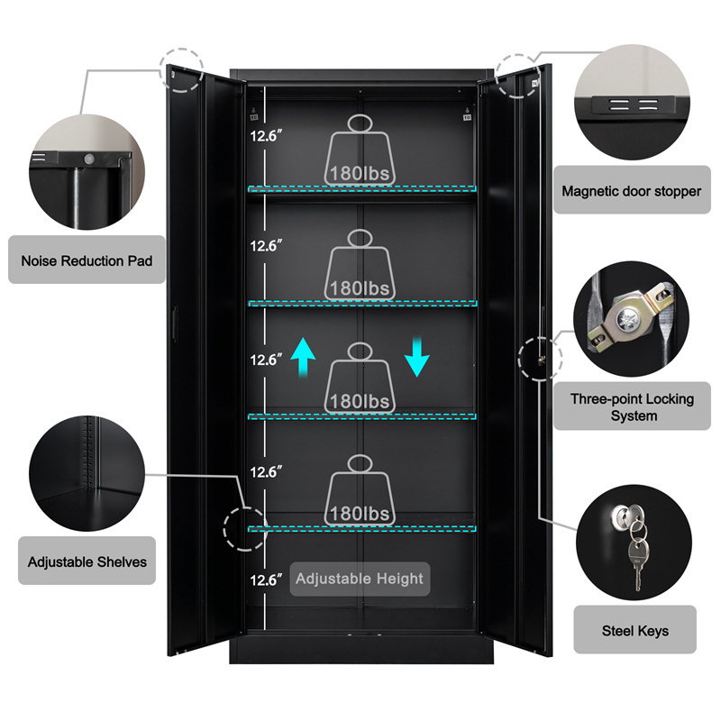 Office storage cabinet 2 doors steel cupboard filing office file cabinet metal filing cabinets