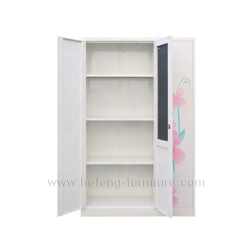 Custom 3 Door Steel Wardrobe Cabinet Detachable Storage Almirah Metal Steel Wardrobes Bedroom Closet