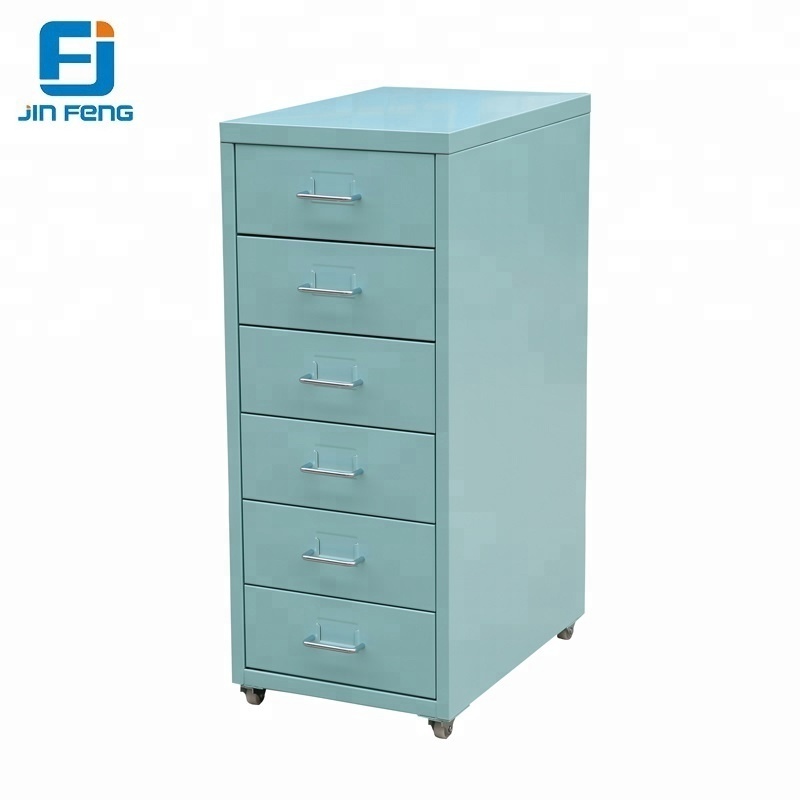 Luoyang Metal 6 Drawer Office Furniture Small Filing Cabinet Metal Nightstand Drawer Cabinet for Sale