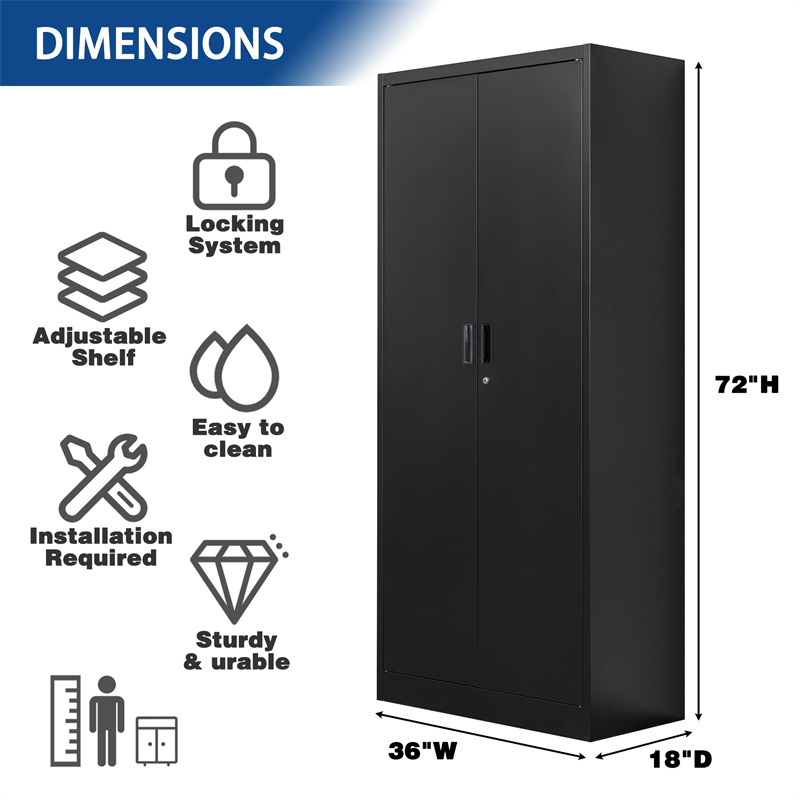 Office storage cabinet 2 doors steel cupboard filing office file cabinet metal filing cabinets