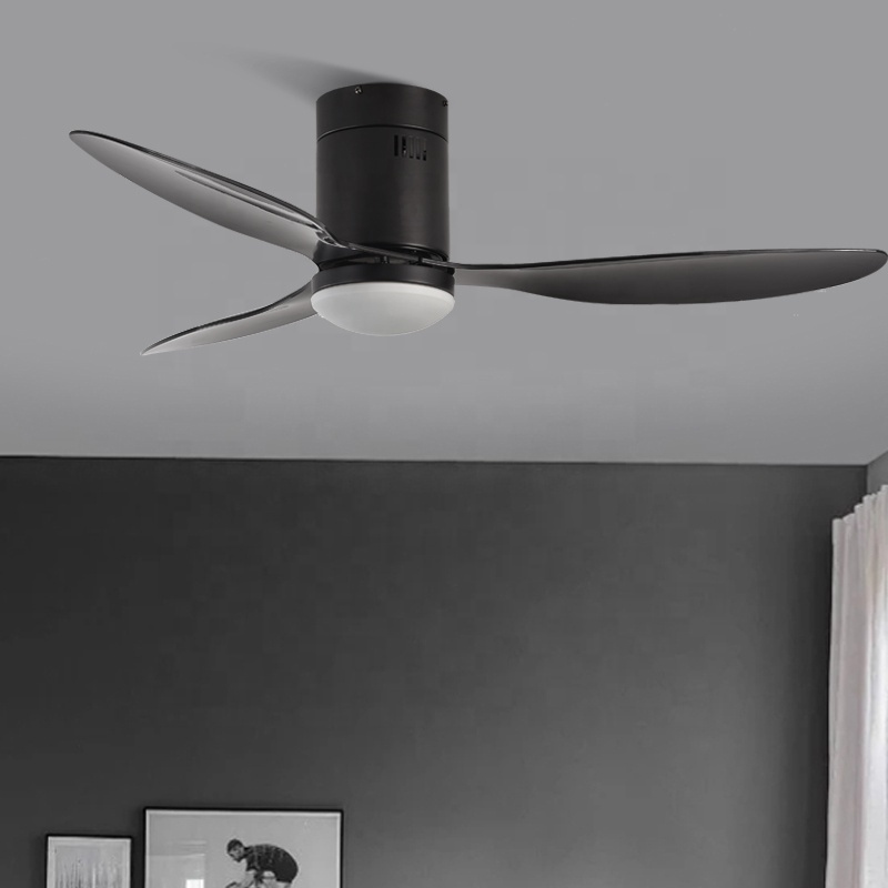 Modern 3 Blade ABS Ceiling Fans Light Dimmable Remote Control Led Ceiling Fan With Lamp Living Room Bedroom Decorative