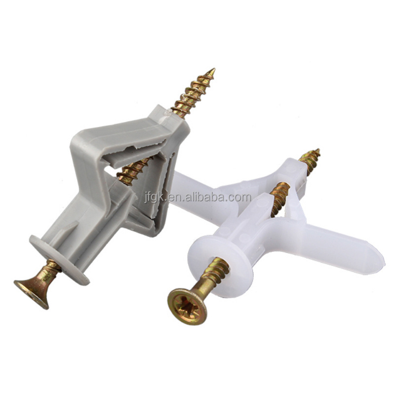 drywall screw with Toggle Wing Anchor  Expansion Butterfly Wing Anchor Customized Nylon Wall Plug