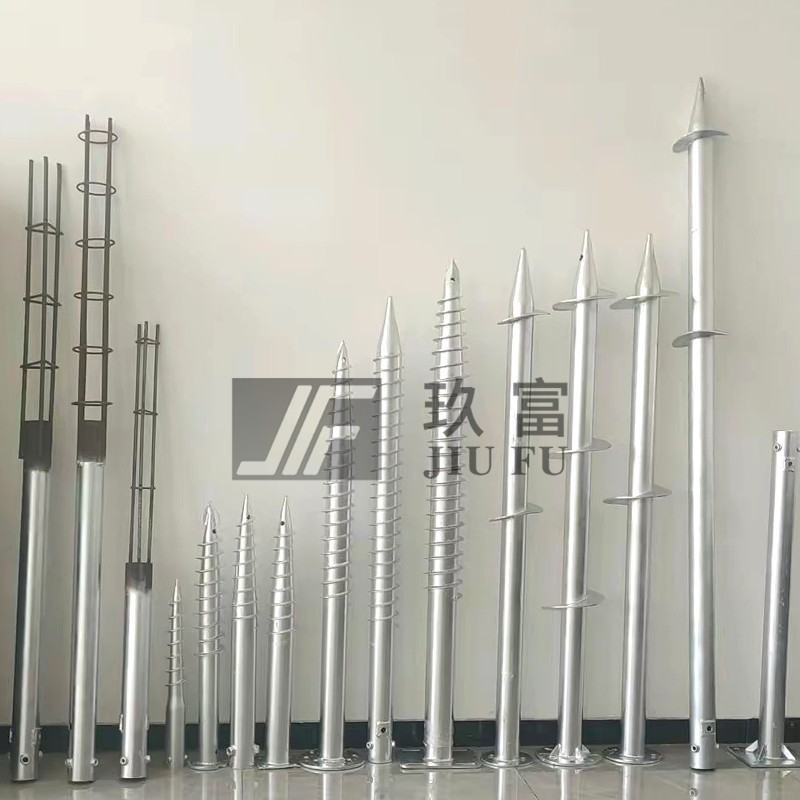 ground screw pile foundation helical pile ground screw foundation ground anchor auger pile  for solar mounting soil anchor