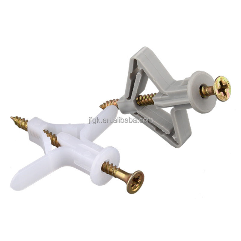 drywall screw with Toggle Wing Anchor  Expansion Butterfly Wing Anchor Customized Nylon Wall Plug