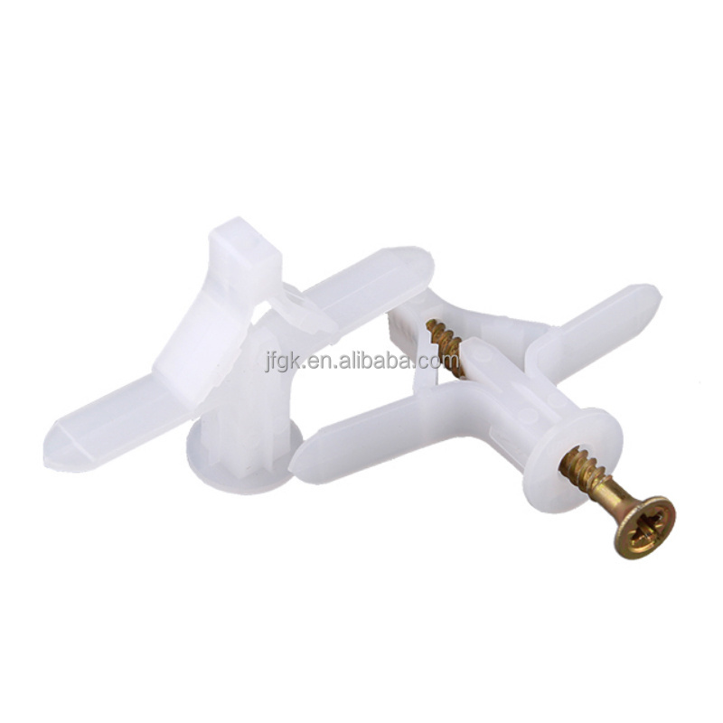 drywall screw with Toggle Wing Anchor  Expansion Butterfly Wing Anchor Customized Nylon Wall Plug