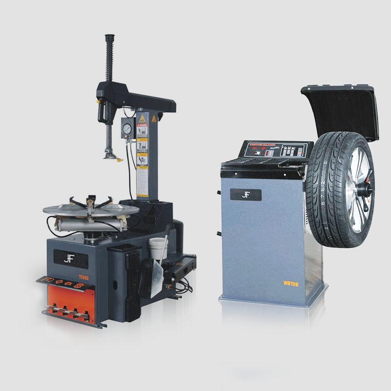 TC562 Tire changer tilts back and WB70B Wheel Balancer combo