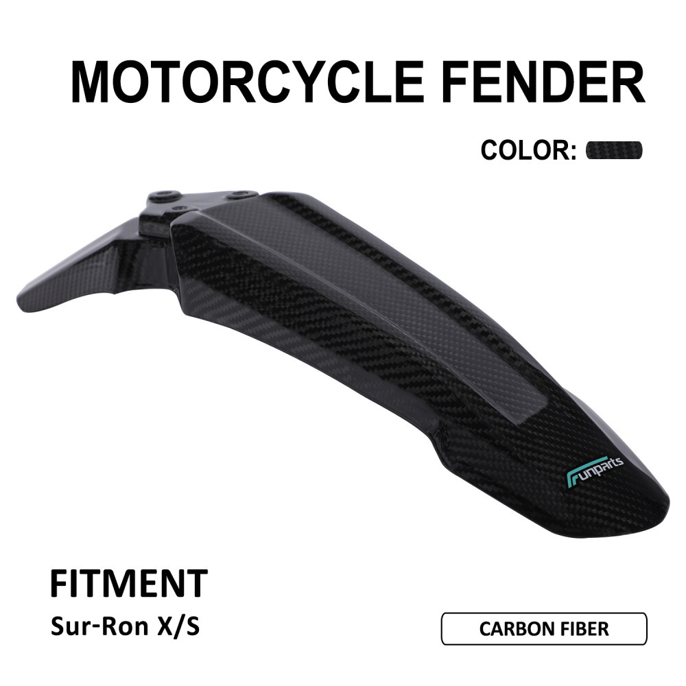 JFG Sur Ron Real Carbon Fiber Plastic Battery Control Cover Guard Protector Rear Shock Absorbing Fender Front Fender For SurRon