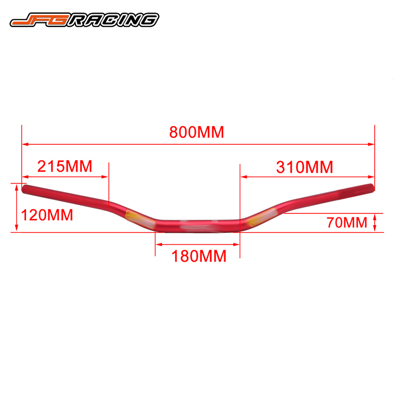 JFG Dirt Pit Bike Aluminum Racework MX 1/8 28MM Dirtbike Motocross Motorcycle Bicycle TAPER Handlebar