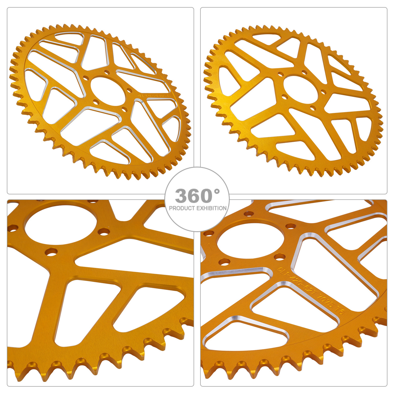 JFG Electric Motor Scooter 7075 Aluminum 48T 54T 58T 60T 62T Chain Sprocket For Surron