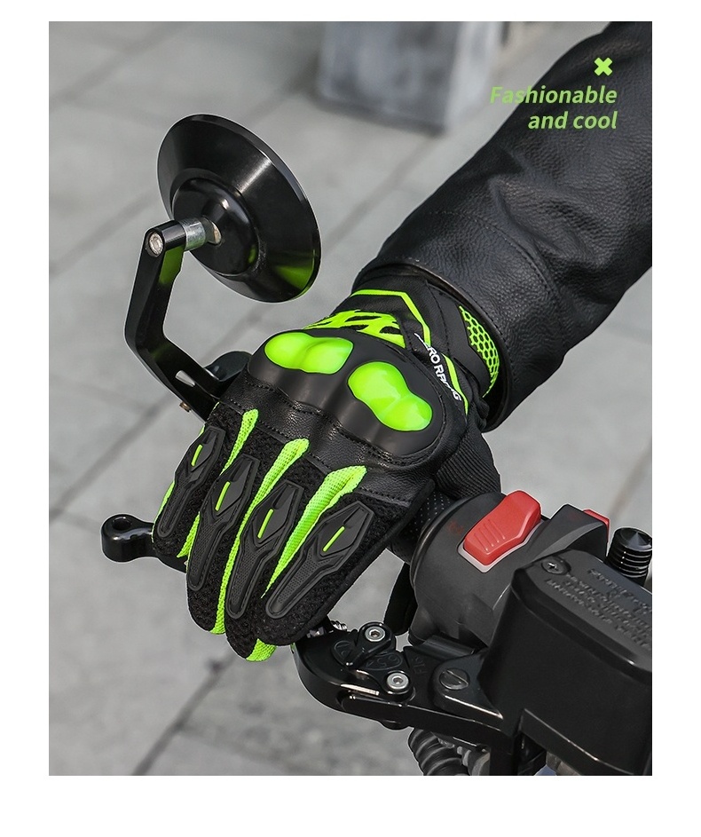 Custom Sports Moto Racing Riding Glove Anti Slip Latest Design Full Finger Professional Touch Screen Motorbike Motorcycle Gloves