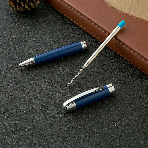 GemFully New design Corporate Business Customized Souvenir  luxury white metal ball pen gift set