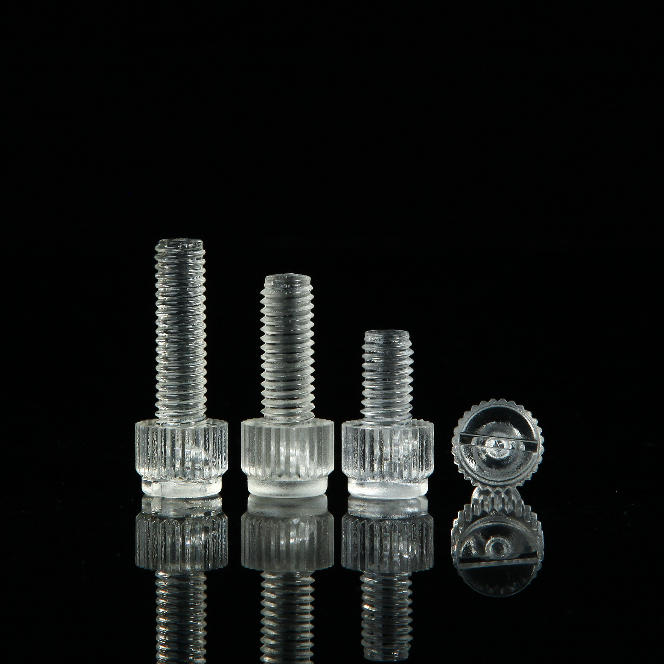 PC screw, transparent Acrylic hand screw, plastic Polycarbonate plastic screw and bolt