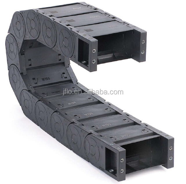 Flexible plastic cable chain,close type cable conveyor tray JFLO