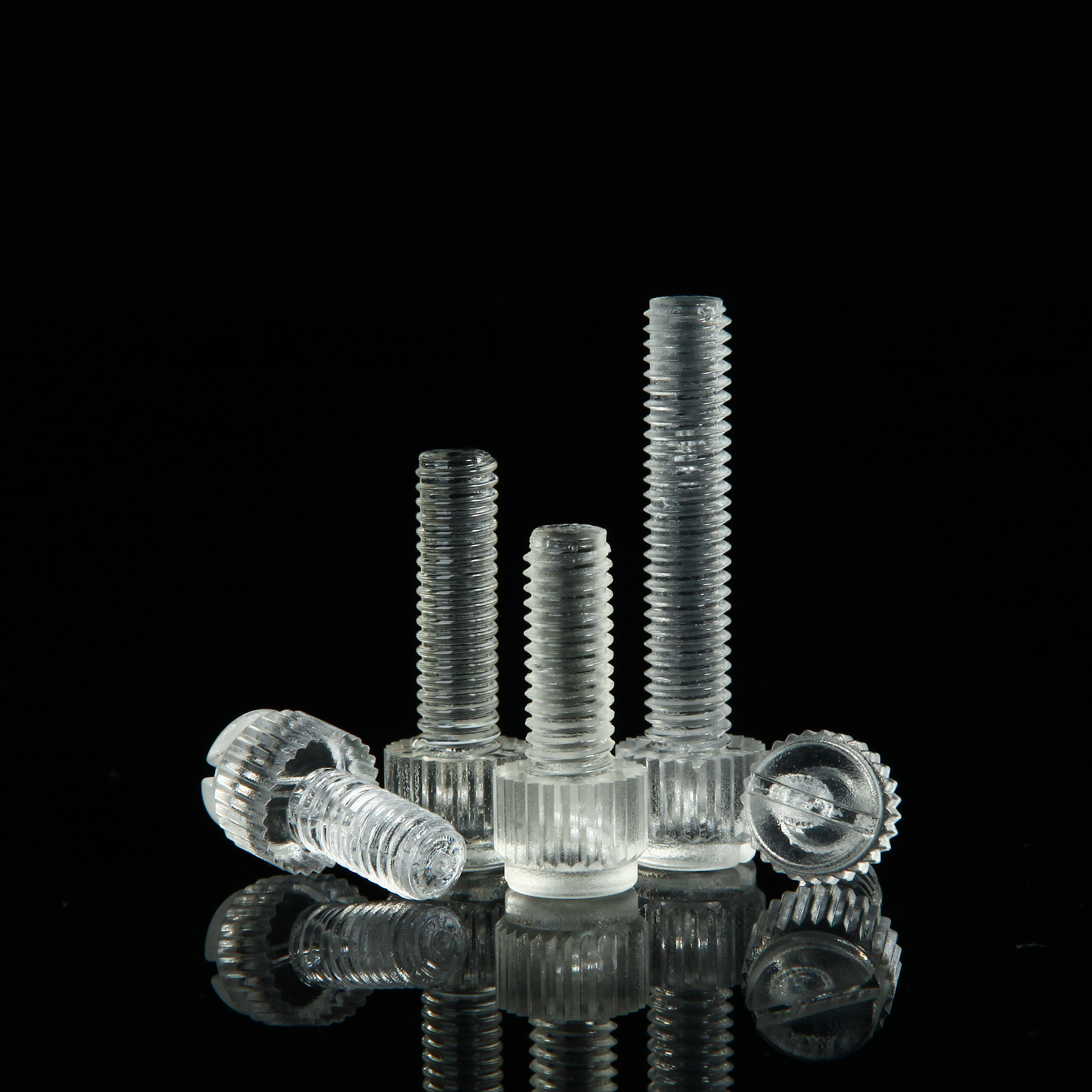 PC screw, transparent Acrylic hand screw, plastic Polycarbonate plastic screw and bolt