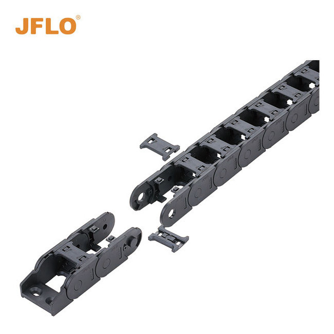 JFLO J25 series open type plastic energy cable chain  nylon cable tray /drag cable chain