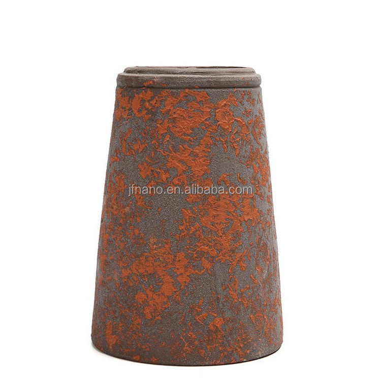 Red Ceramic Wholesale Retro Outdoor Planters for Home, Garden Succulent Plant Pots Used with Flower/green Plant Glazed Support