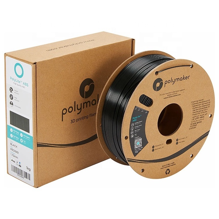 Fully Stocked Impact Resistant Custom Black 1kg / 1.75mm/ 2.85mm Polymaker Printer PolyLite  3D Printing ABS Filament