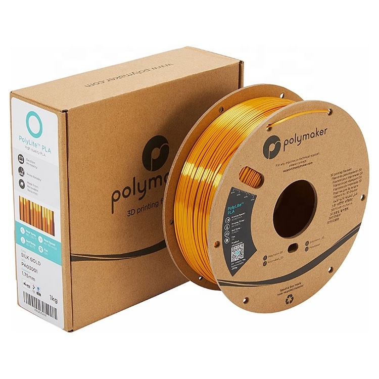 2024 New Arrival Shiny Prints Reliably Shiny 1kg /1.75mm Polymaker PolyLite Silk 3D Printing PLA Filament