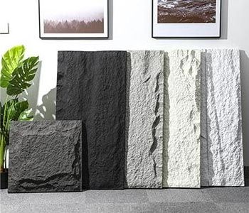 1 meter length factory price lightweight Small PU stone faux wall panel Polyurethane Mushroom Stone for background decoration