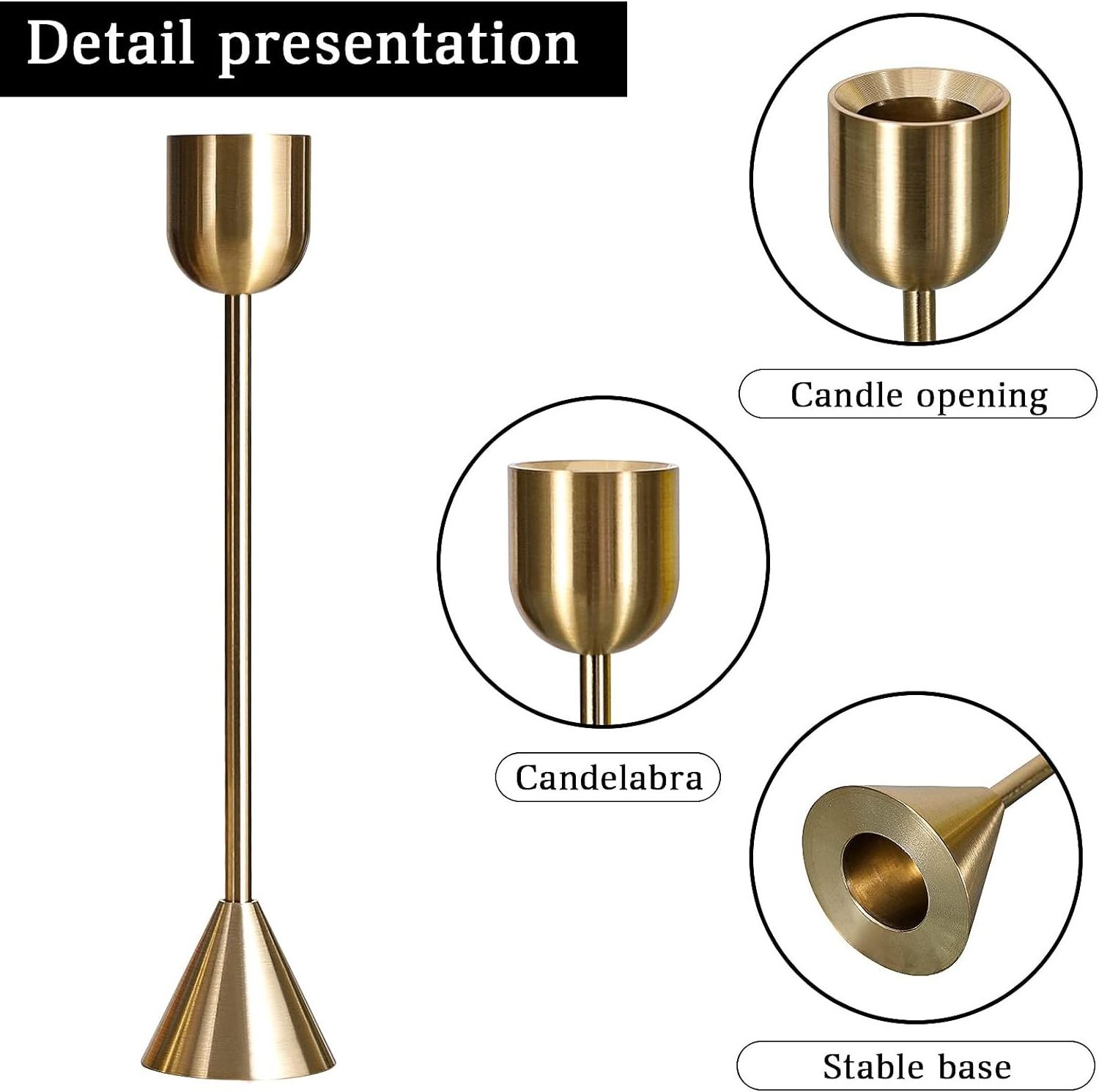 New Design Taper Candlestick, Metal Candle Holders Set, For Table Wedding Housewarming Decoration