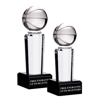 Hot selling crystal basketball trophy for sports gift