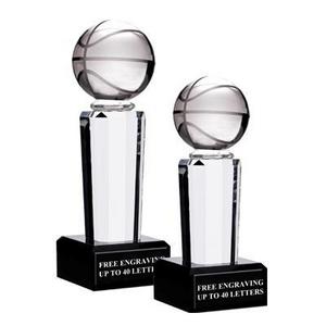 Hot selling crystal basketball trophy for sports gift