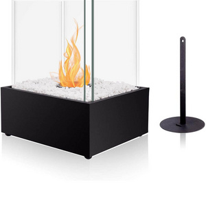 Hot Selling Square Bio Ethanol Fireplace Glass Insert Portable Small Bio Ethanol Coffee Table Fireplace