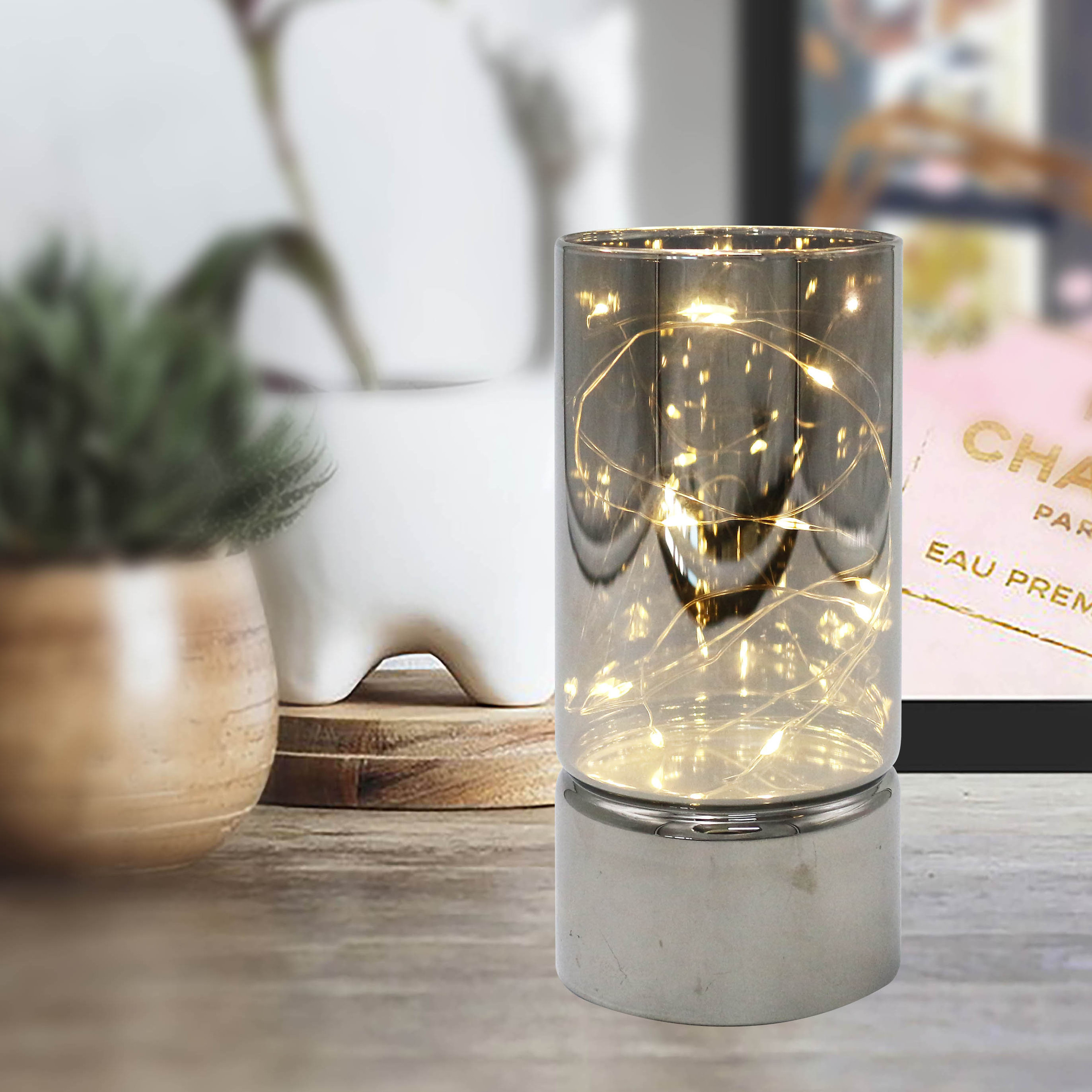 Nordic retro frame LED glass hurricane Lamps/lanterns,Creative bar and cafe decor lights ,ornaments