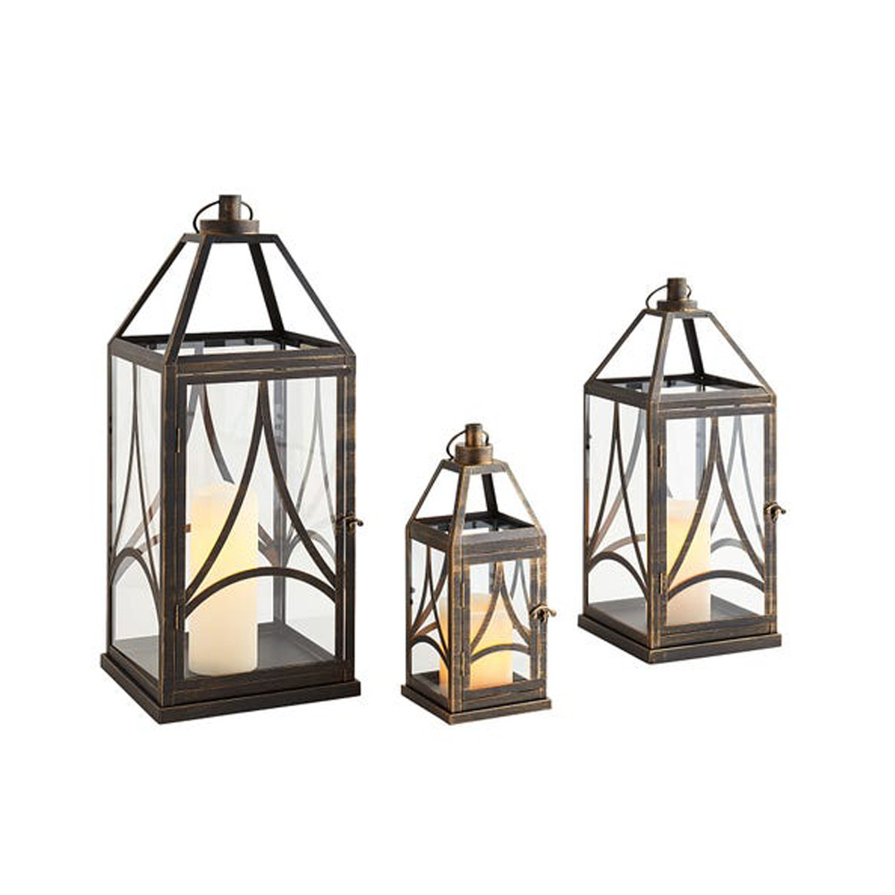 Gold Metal Glass Wholesale Moroccan Lantern