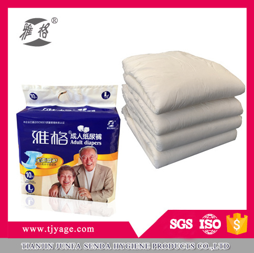 Soft cotton adult diapers Disposable thick adult diapers in bulk with U.S.A fluff pulp