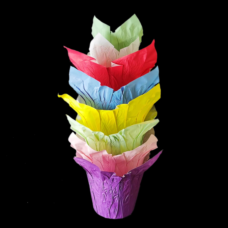 New Design Soild Color Foil Flower Pot Cover Plastic Kraft Paper Plant Pot Cover Flower Pot Covers