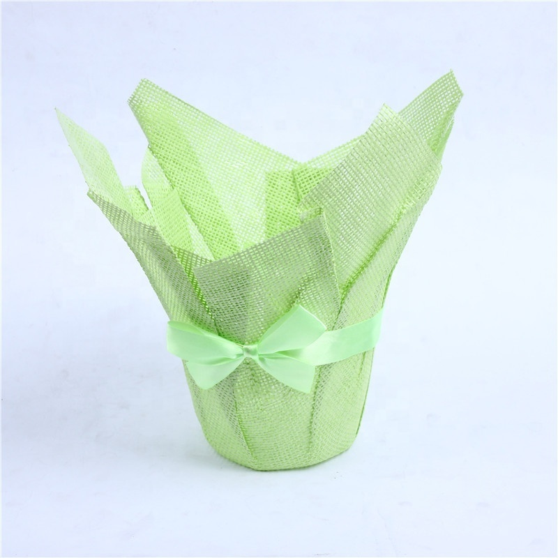 2024 Latest Promotion Price Custom Small To Large Sized Table Plant Print Foil Flower Pots Paper Flower Pot Covers