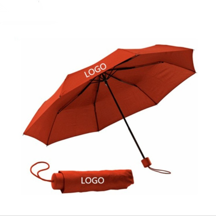 Custom Logo Printed Personalised Cheap Sublimation 3 fold Travel Folding Umbrellas With Advertising For Promotional