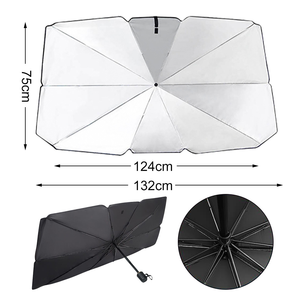 Wholesale  Sun Shade Windshield Uv Protection Portable Car Foldable Sunshades Umbrella For Windshields Of Various Car Models