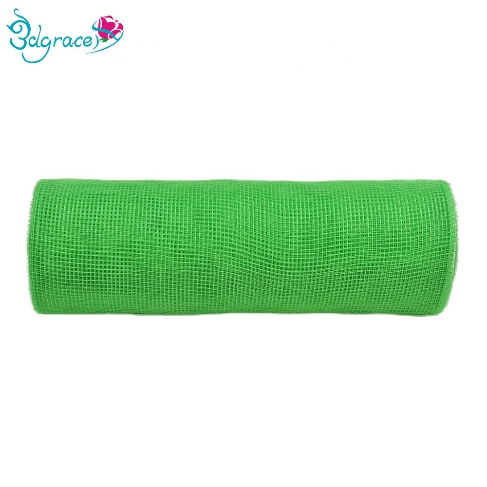 BDGRACE Factory wholesale 10 Inch 10 Yards Emerald Green Popular Solid Plastic Net Wrap