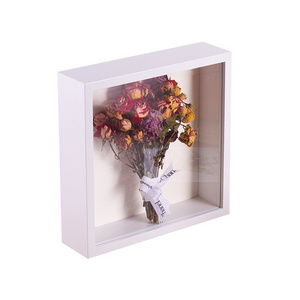 America 4*6inch Shadow Box Display Case Memorabilia Awards Medals dry flower display Wood Memory Box Picture Frame