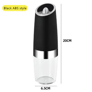 Automatic Operation Stainless Steel Gravity Electric Mill Pepper and Salt Grinder Set Silver Battery Powered with LED light