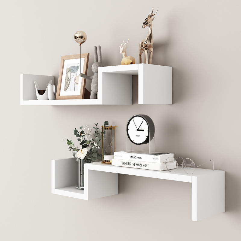 Nordic style Modern S-shaped Floating  Bookshelf Display Rack Wall Shelf Storage Ledge Home Decor For Books