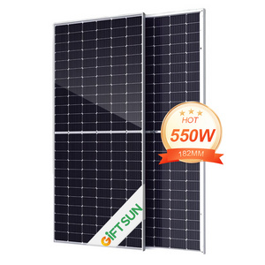 Eu stock 500w 540w 545w 550w 555W 560w 1000w photovoltaic mono solar power panel half cell full black 550w home use pv panels