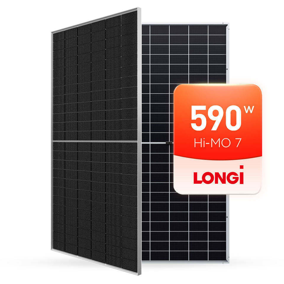 Good price longi Hi-Mo 7 bifacial photovoltaic solar power panels 560w 570w 580w 590w solar panels for homes