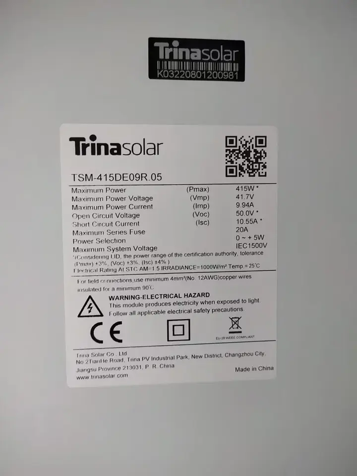 Trina Vertex S Solar Black Frame Panels 415 420 425 430 435 440Wp Solar Panels In Germany